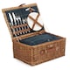 image 1 of 2 Person Blue Tweed Fitted Picnic Basket | Blue | Blue | 1