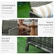 image 6 of Outsunny 3 PC Outdoor Rattan Sofa Set w/ Chairs Coffee Table Cushion Grey