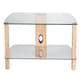 image 1 of Century TV-Stand Light Oak/Glass ADCE1200-LO Brown | Light Oak with clear glass