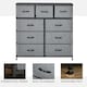 image 5 of HOMCOM 9 Drawers Storage Chest Dresser Organizer Unit w/ Foldable Bin