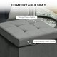 image 4 of HOMCOM Foldable Sherpa Fleece Storage Ottoman, 38 x 38 x 38 cm Grey
