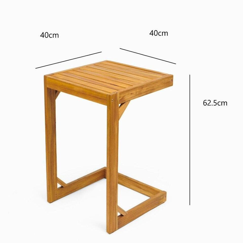 image 1 of Outdoor Side Table – FSC-Certified Acacia Hardwood Brown | Natural