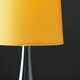 image 2 of ValueLights Teardrop Pair of Chrome Touch Table Lamps with Mustard Shade Yellow