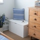 image 9 of Seaton White Wooden Storage Chest, Blanket Box, Trunk, Ottoman, Toy Box