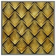 image 1 of Golden geometric flower pattern (Picutre Frame) Grey | L