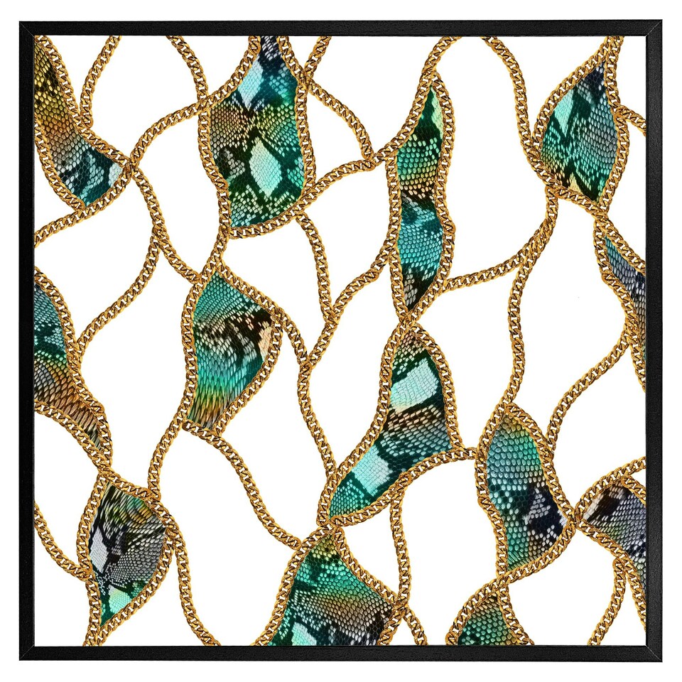 image 1 of Chains & snake skin (Picutre Frame) Grey | M