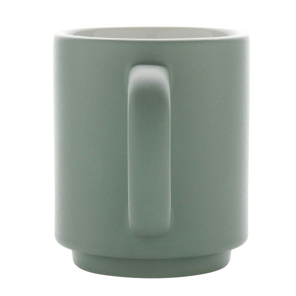 image 1 of XD Collection Stackable Ceramic 180ml Mug - Green/White - One Size