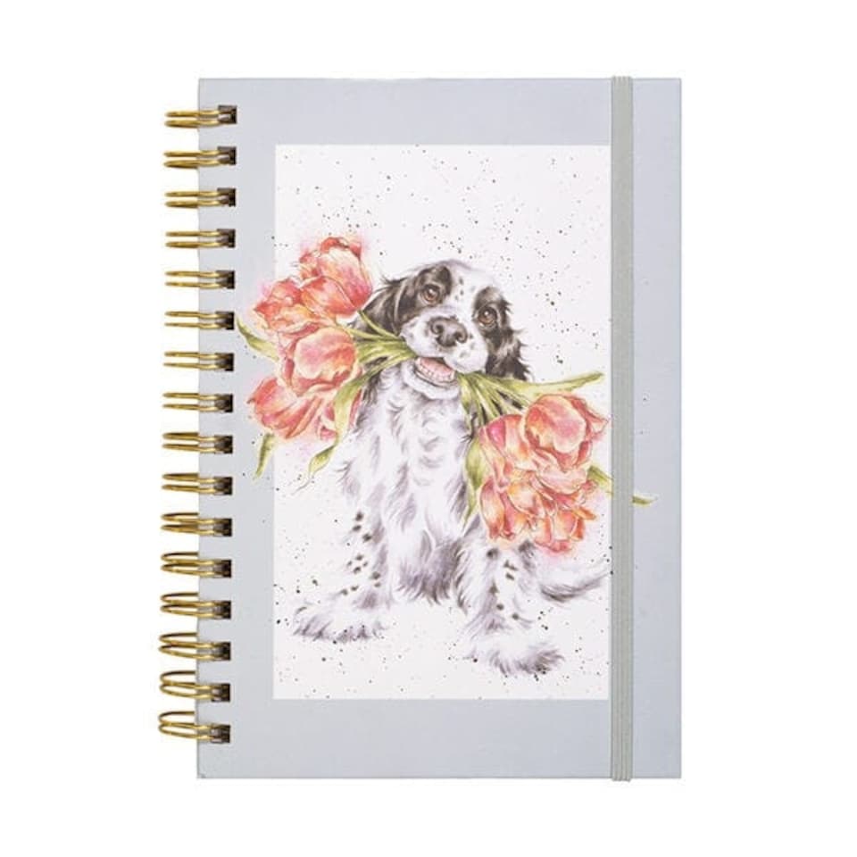 image 1 of Wrendale Designs Blooming with Love A5 Notebook Dusky Blue