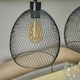 image 2 of ValueLights Novo 3 Way Matte Black Ceiling Light Low Hanging Pendant