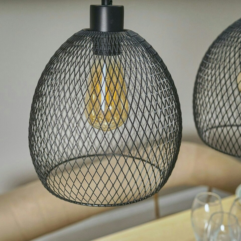 image 1 of ValueLights Novo 3 Way Matte Black Ceiling Light Low Hanging Pendant