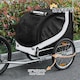 image 10 of PawHut Pet Stroller Dog Jogger Folding Bike Cargo Trailer Carrier Bicycle Black