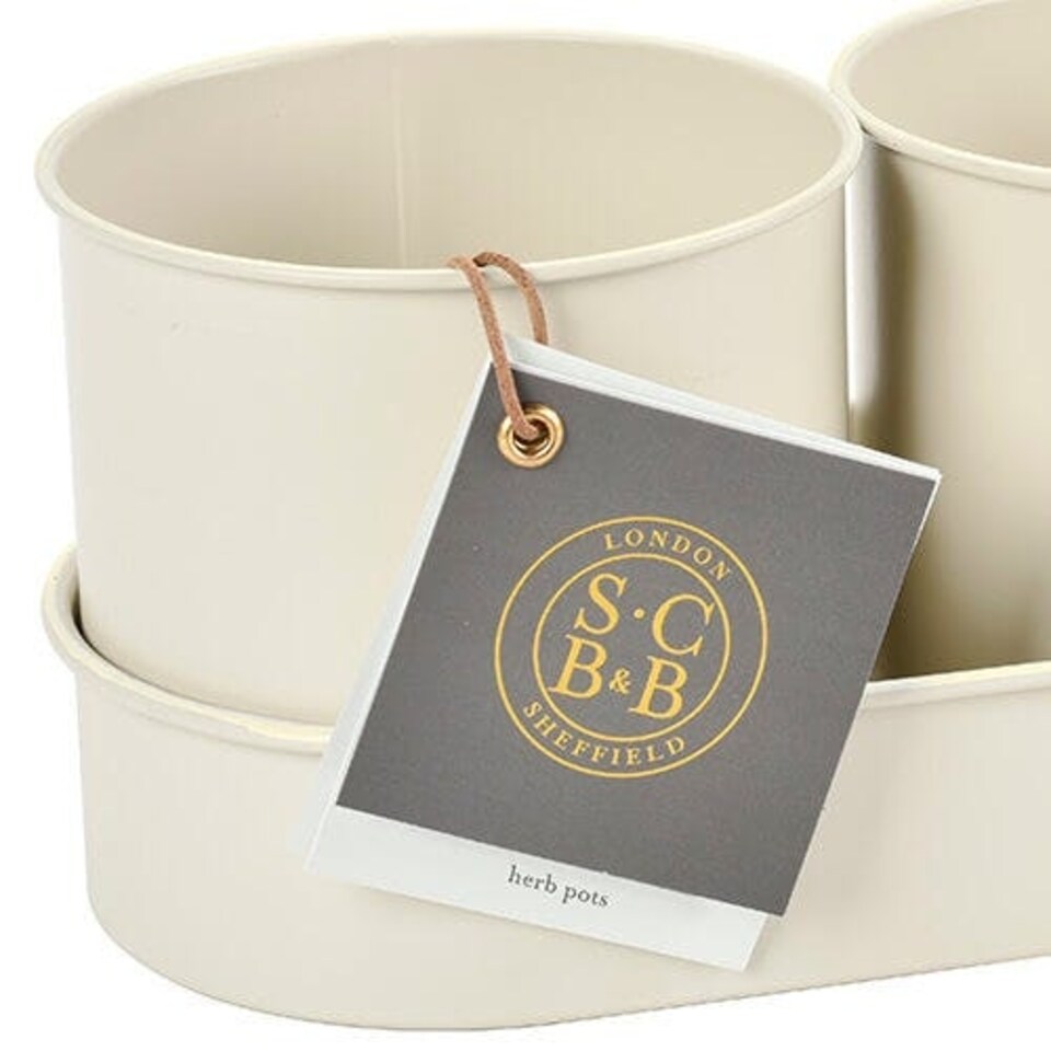 image 1 of Burgon & Ball Sophie Conran Herb Pots Buttermilk