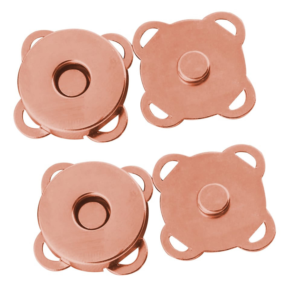 image 1 of 14mm Sew On Magnetic Press Stud Clasps, 2-Part Snap Fasteners - 2pcs