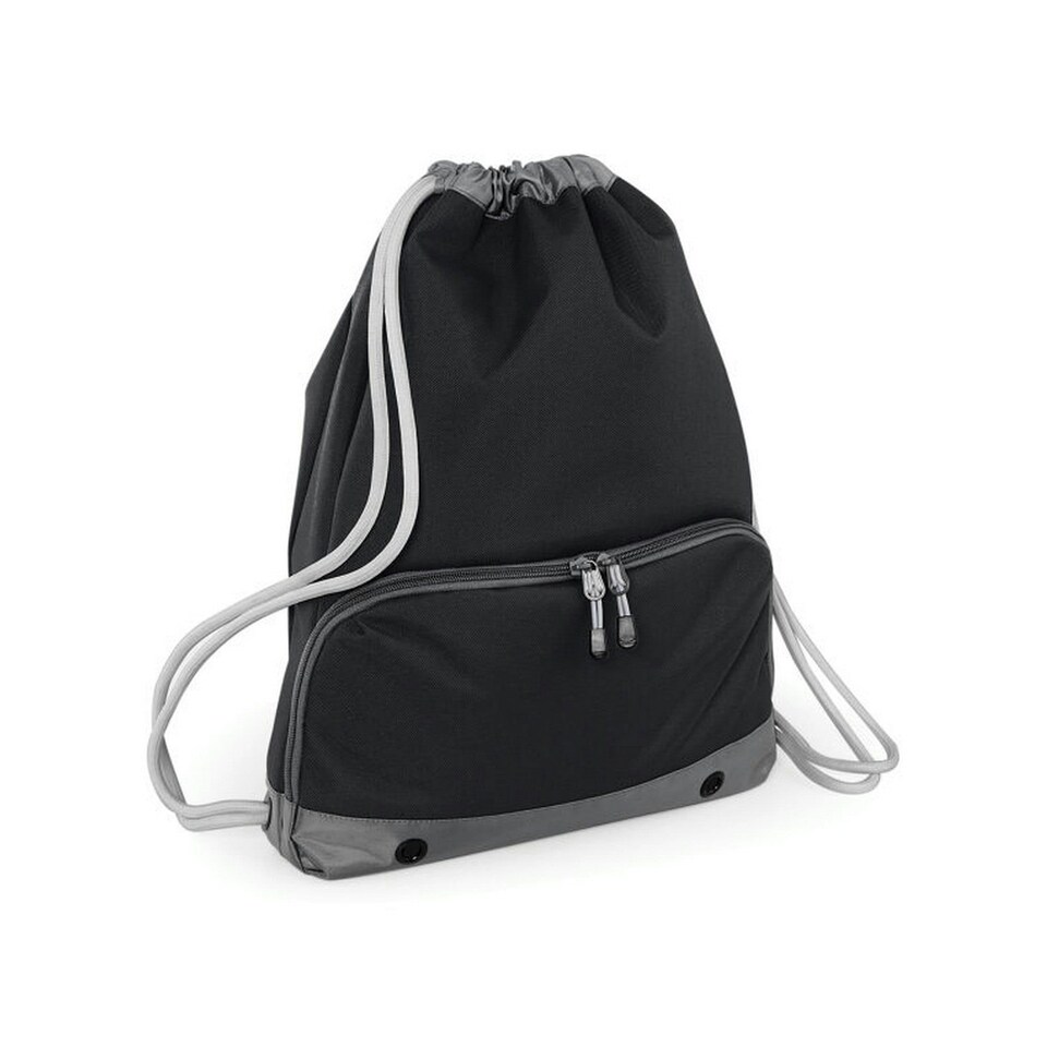 image 1 of Bagbase Athleisure Drawstring Bag - Black/Graphite - One Size | Black | One Size