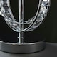 image 1 of ValueLights Rothwell Polished Silver Table Lamp with Small Cream Tapered Shade and E27 Candle LED 4W Warm White 3000K Bulb Cream