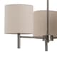 image 2 of Brea - Antique Brass 3 Light Fitting with Natural Linen Shades | Yellow | Brown | 1