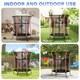 image 6 of HOMCOM 5.4FT Kids Trampoline w/ Enclosure Indoor Outdoor for 3-10 Years Red