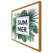 Botanical summer (Picutre Frame) Brown | Oak | XL