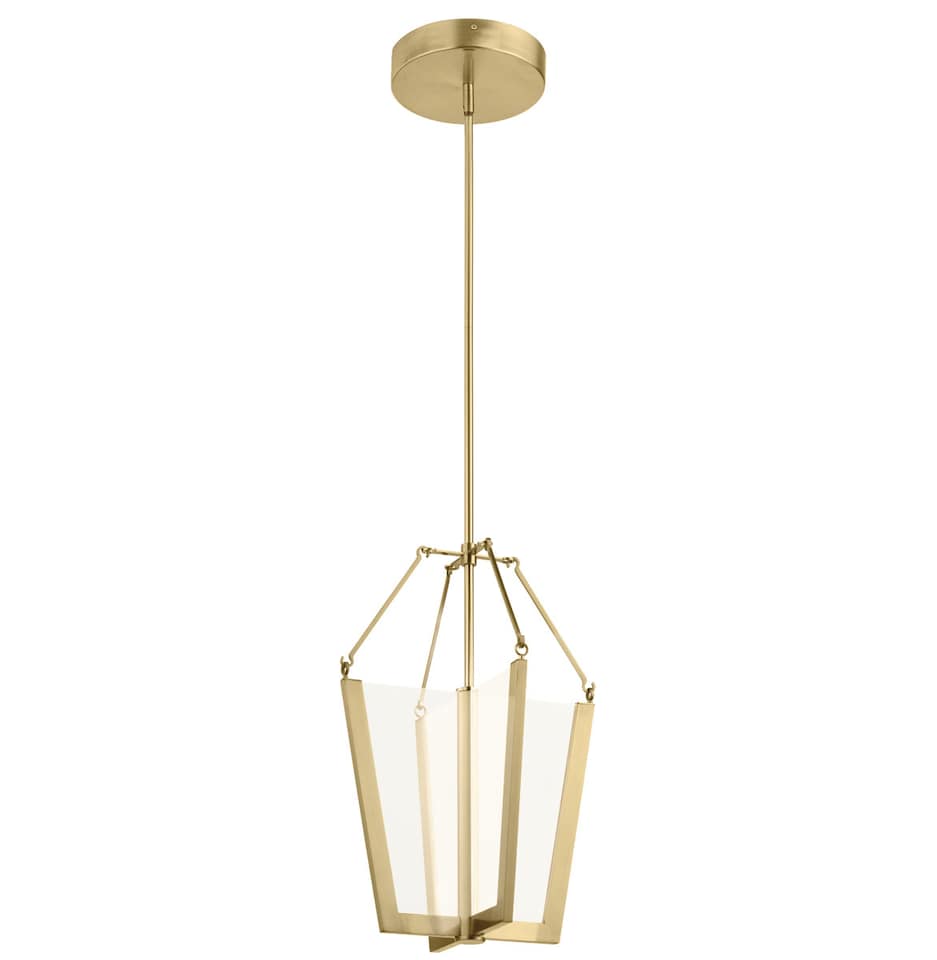 image 1 of Kichler Calters Integrated LED Pendant Ceiling Light Champagne Gold, 3000K