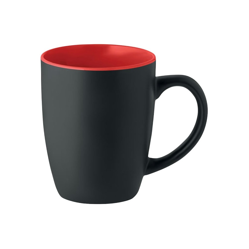 image 1 of MidOcean Lim Two Tone Ceramic 0.29L Mug - Black/Red - One Size