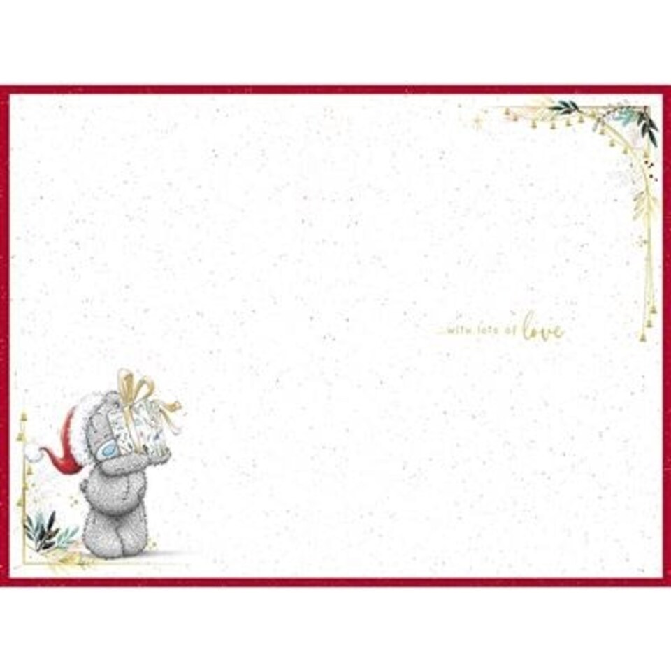 image 1 of Bear Holding Up Gift Daughter Christmas Card