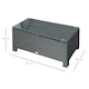 image 7 of Outsunny Garden Rattan Side Table,Wicker Coffee Desk, Glass Top, Black
