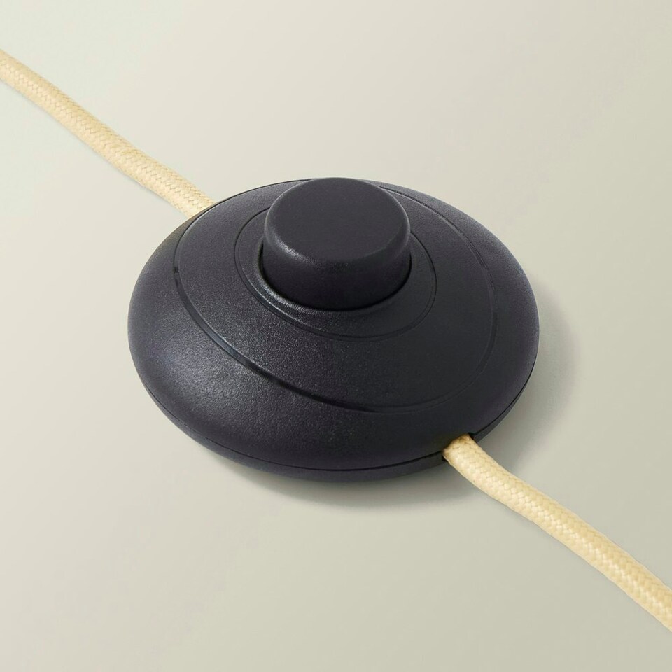 image 1 of ValueLights Margot White Marble Floor Lamp with a Linen Tapered Shade White