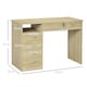 image 7 of HOMCOM Computer Desk Writing Desk with Five Drawers for Home Office Oak