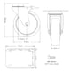 image 2 of KCT Heavy Duty 100mm Castor Wheels with Brakes - 4 Pack