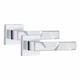 image 2 of Golden Grace 6 Pairs Modern Nova Premium Design Door Handles on Square Rose in Polished Chrome Finish Chrome