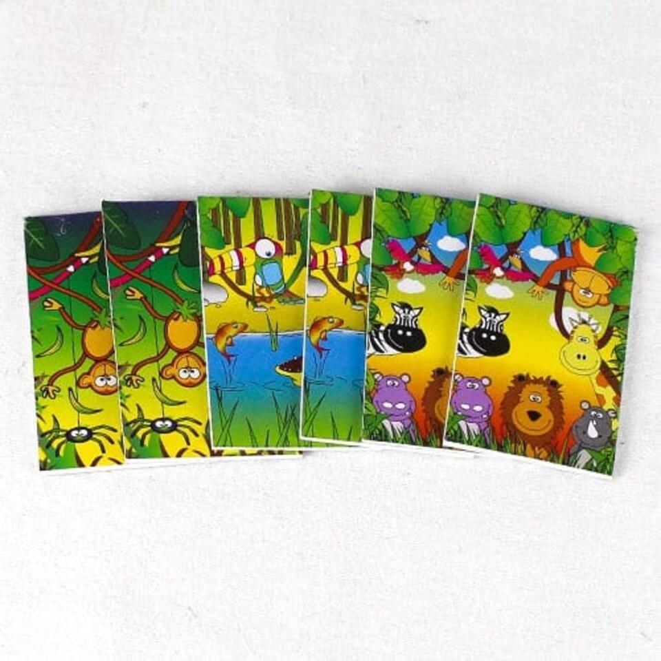Assorted Jungle Animal Mini Notebooks - Pack of 6