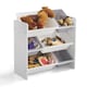 image 3 of Wooden Toy Storage Unit with 6x Removable Toy Boxes - Children's Toy Organiser, 3 Shelves | White | One Size | 1