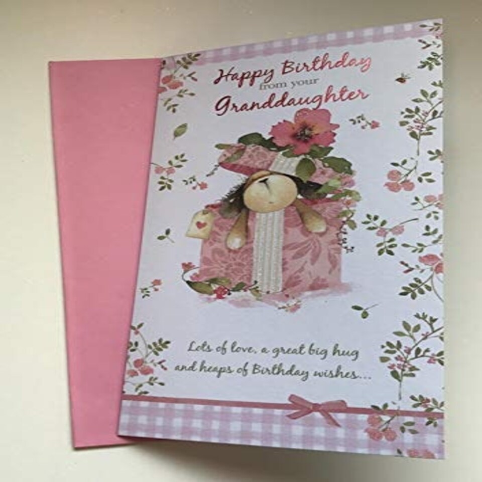 image 1 of Happy Birthday From Your Granddaughter Lots Of Love Card By Wishing Well