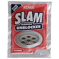 Kilrock Slam Plughole Unblocker Kitchen Hair Clog Dirt Cleaner