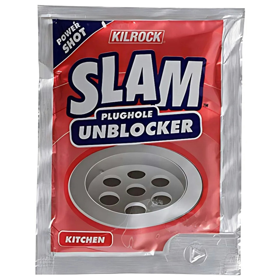 image 1 of Kilrock Slam Plughole Unblocker Kitchen Hair Clog Dirt Cleaner