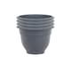 image 4 of Bell Pot 4x 28cm Round Plastic Garden Planter Orange