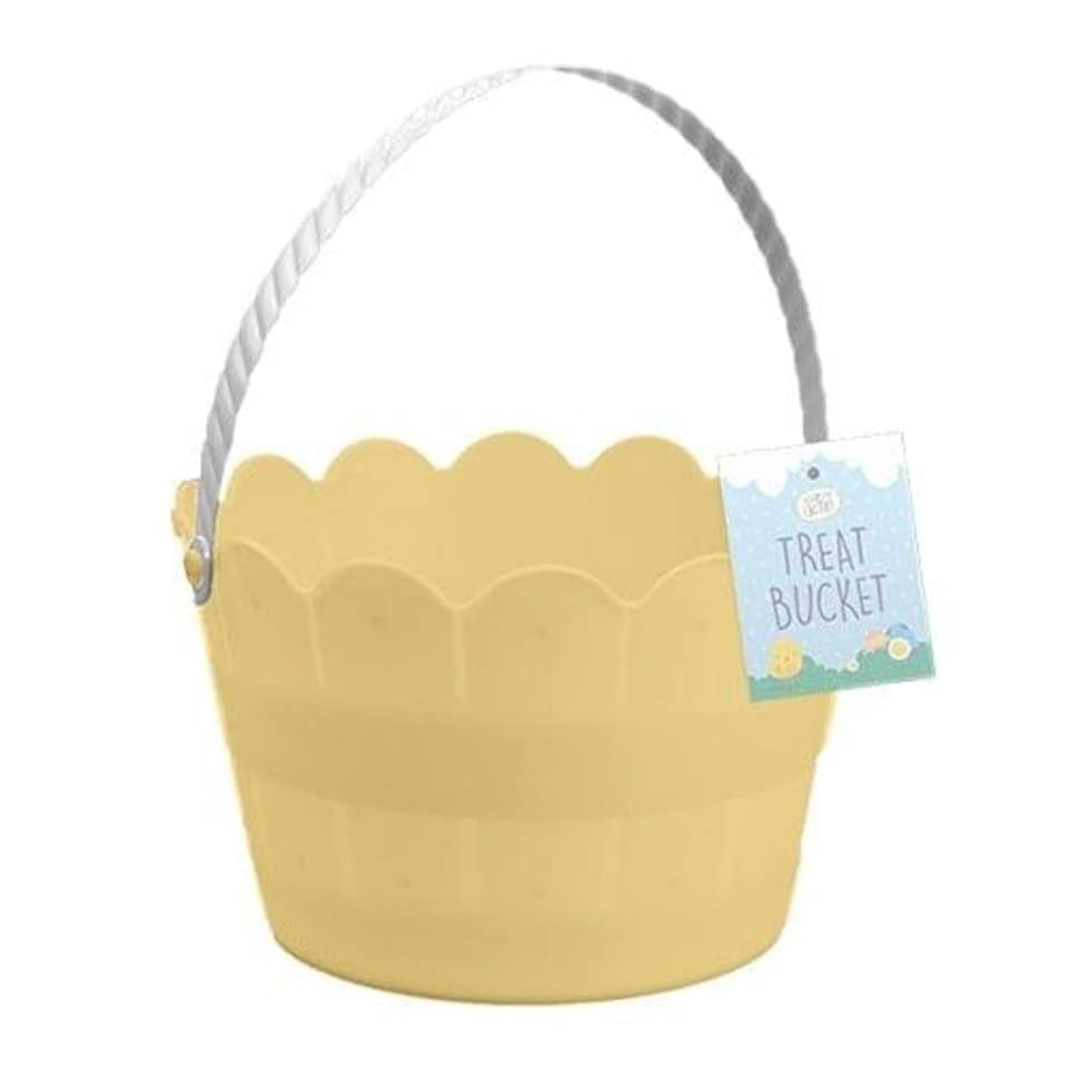Yellow Easter Plastic Bucket 20cm