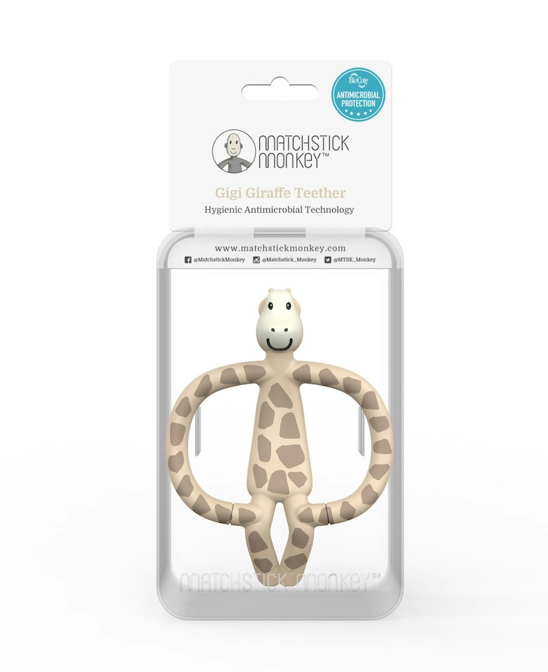 image 1 of Matchstick Monkey Animal Teether Gigi Giraffe