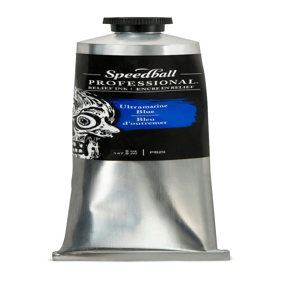 Speedball Professional Relief Ink, Ultramarine Blue, 5oz