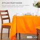 image 7 of Homescapes 4 x Seat Pads Luxury Cotton Indoor Outdoor Garden Dining Cushion | Orange | 40 x 40 cm | 4