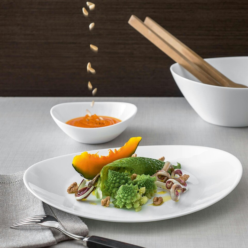 image 1 of Bormioli Rocco Prometeo Oval Glass Steak Plates - 32cm - White - Pack of 6 White