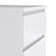 image 6 of Naia Narrow Chest of 5 Drawers in White High Gloss