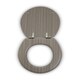 image 2 of Interiors by Premier Grey Wood Toilet Seat, Oval Toilet Seat With Scratch-Resistant Veneer Lid, Ideal For Closet Seat Replacement