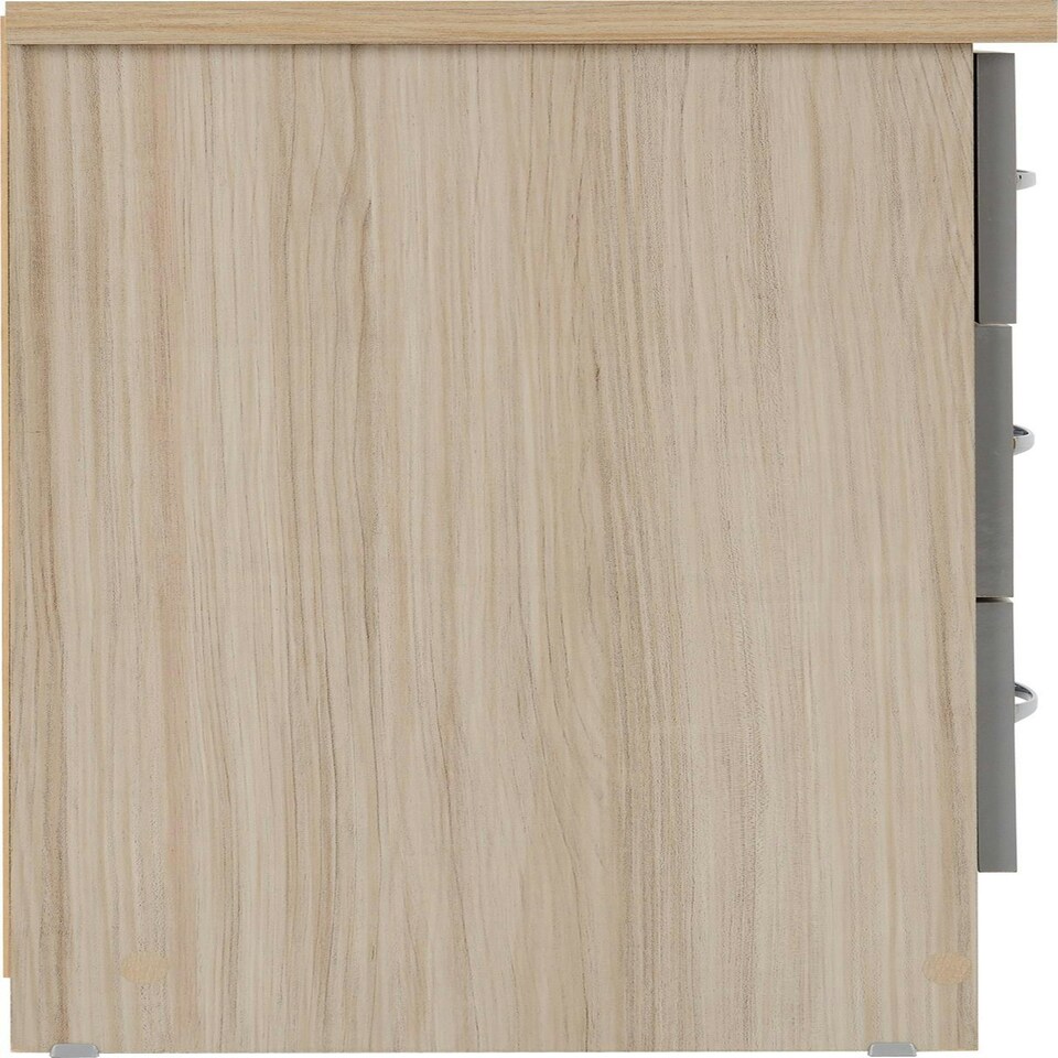 image 1 of Nevada 3 Drawer Bedside Cabinet White