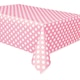 image 1 of Lovely Pink Dots Rectangular Plastic Table Cover, 54"x108"