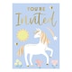 image 1 of Dainty Unicorn Invitations with Envelopes - Pack of 8