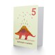 image 2 of Dinosaur Stegosaurus 5 Year Old Child Kids 5th Birthday Card