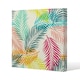 image 1 of Multi Coloured Tropical Leaves (Canvas Print) 114 x 114 x 4cm