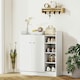 image 6 of HOMCOM Shoe Storage Cabinet Footwear Rack Stand w/Adjustable Shelves White