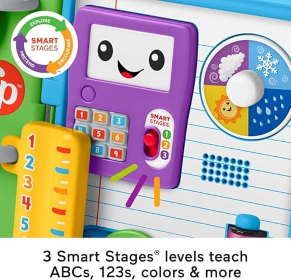 image 1 of Fisher Price Laugh And Learn 123 Schoolbook Electronic Activity Toy